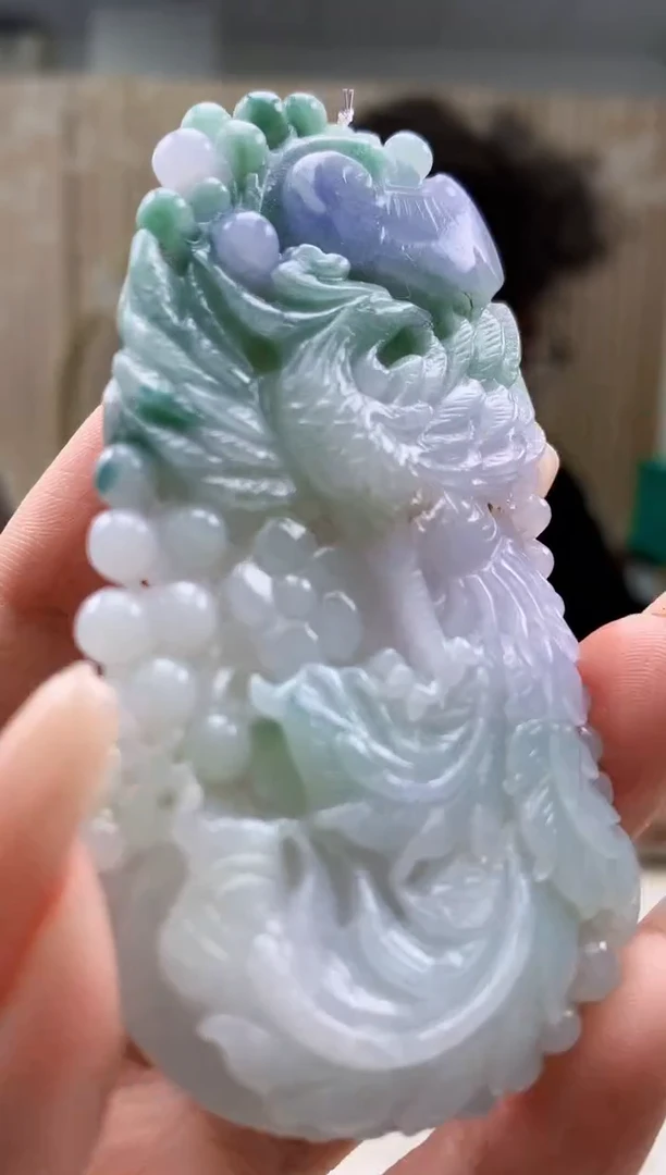 定制翡翠未镶嵌4688xx-毛货挂件38