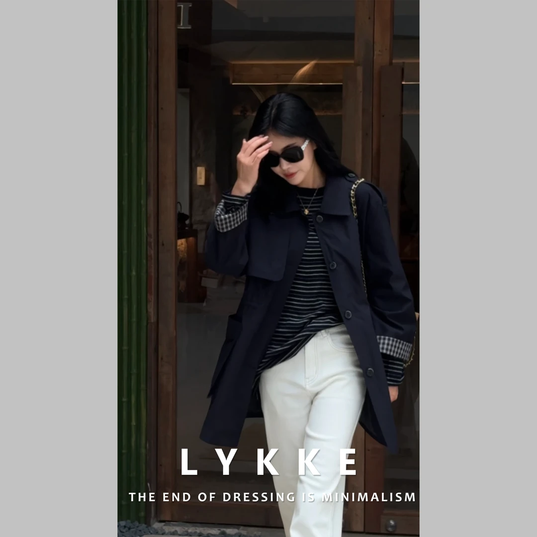 LYKKE 25新款老钱风高腰显瘦百搭宽松垂感白色牛仔裤-E274