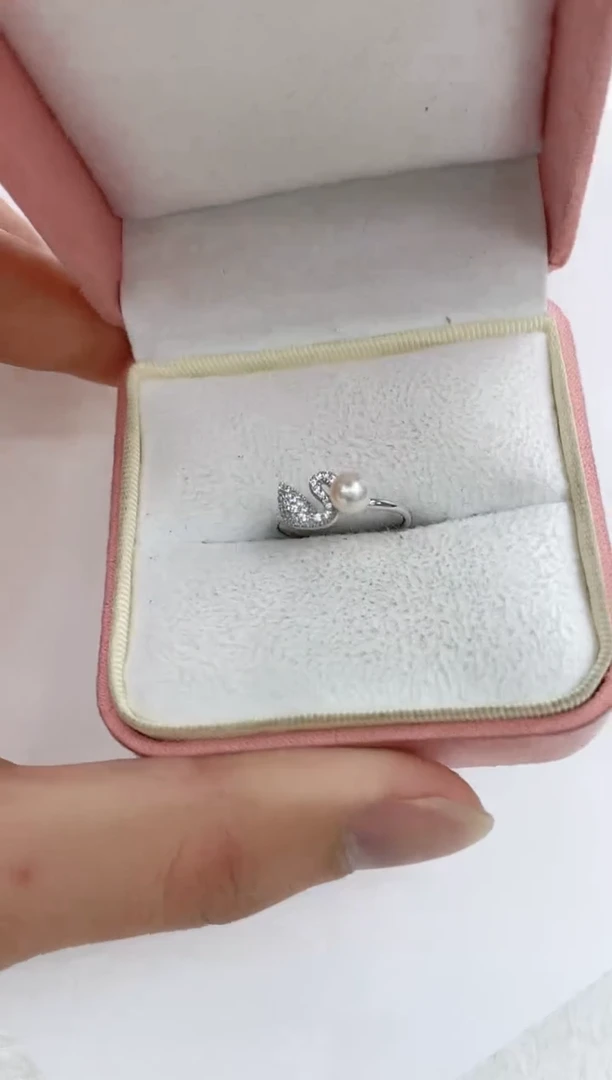 【闪购商品】海水珍珠戒指银S925镶嵌海水珍珠戒指