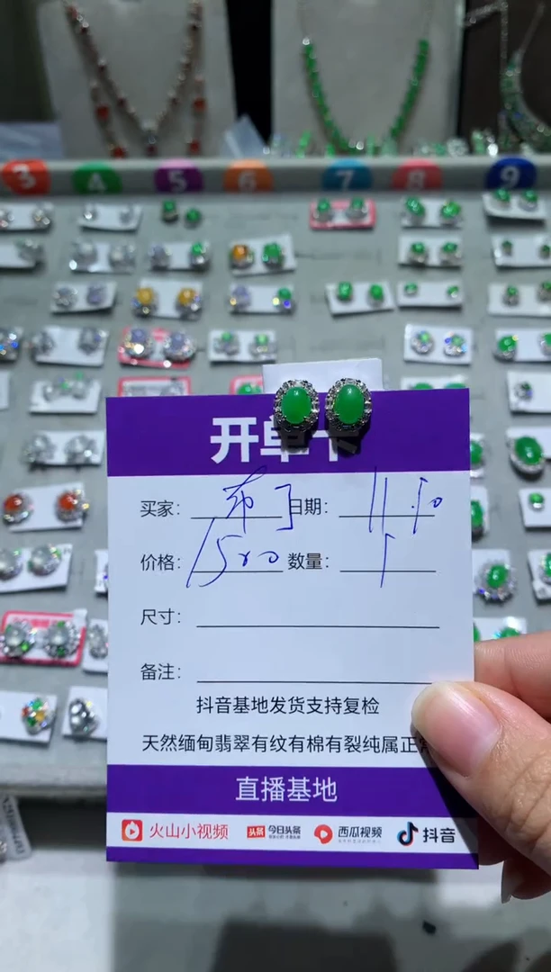 未镶嵌翡翠耳饰布*?布丁