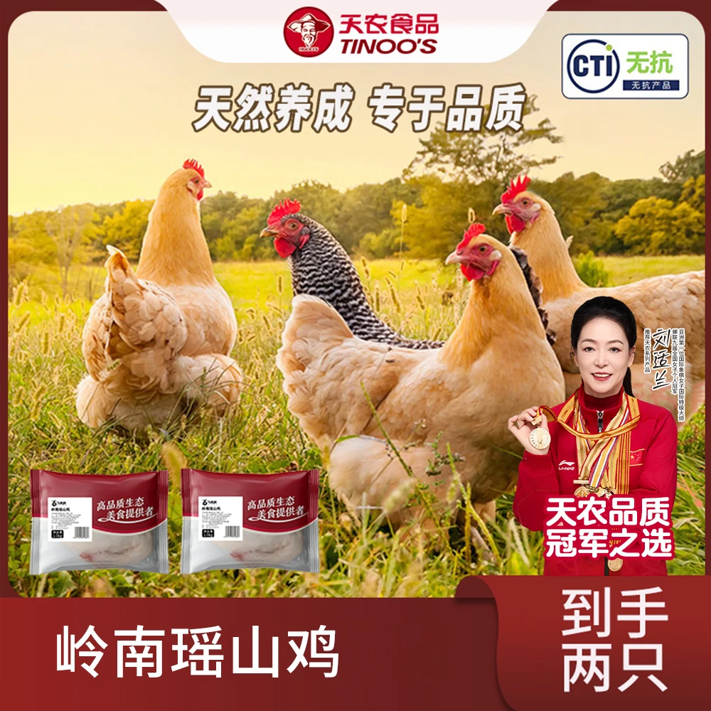 天农岭南瑶山鸡山林散养土鸡肉质鲜嫩两只品质优选生态煲汤