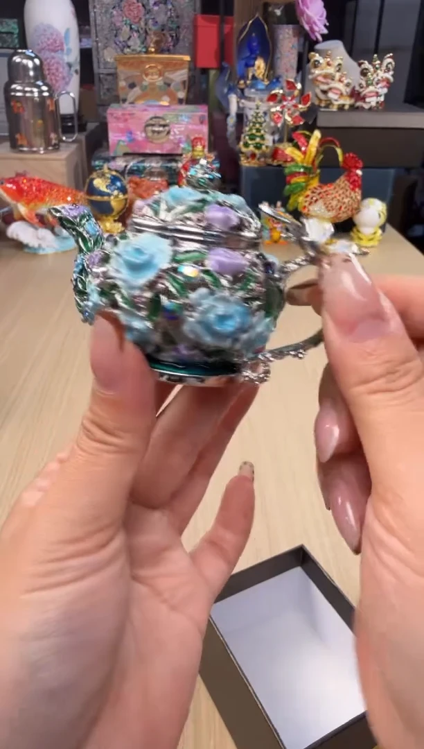 56七宝银紫蜻蜓把把壶