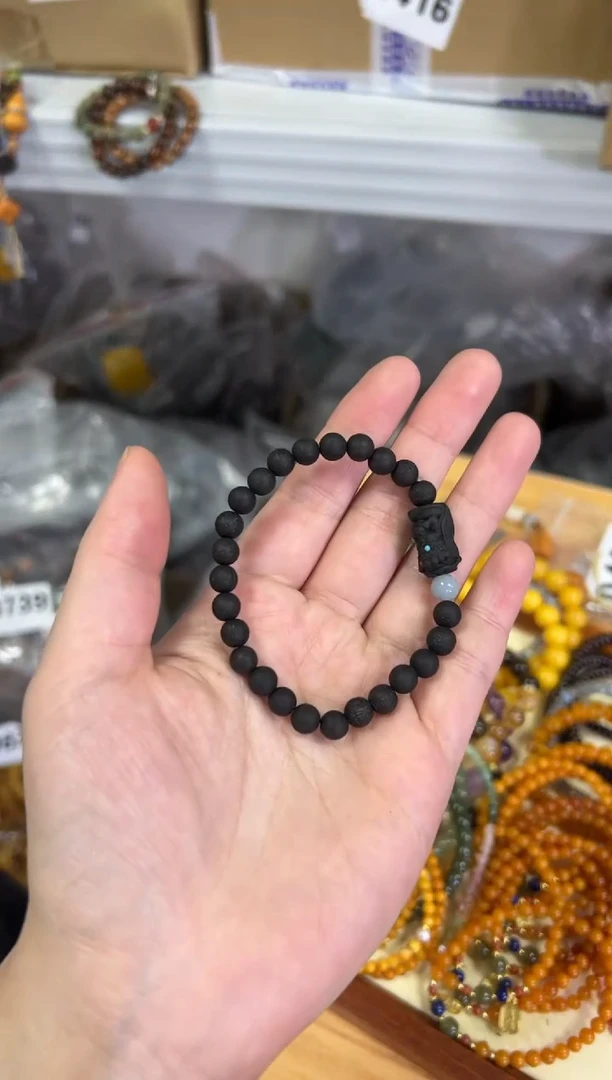 【闪购商品】降真香手串未镶嵌黑油降真香扎基手串[0465]