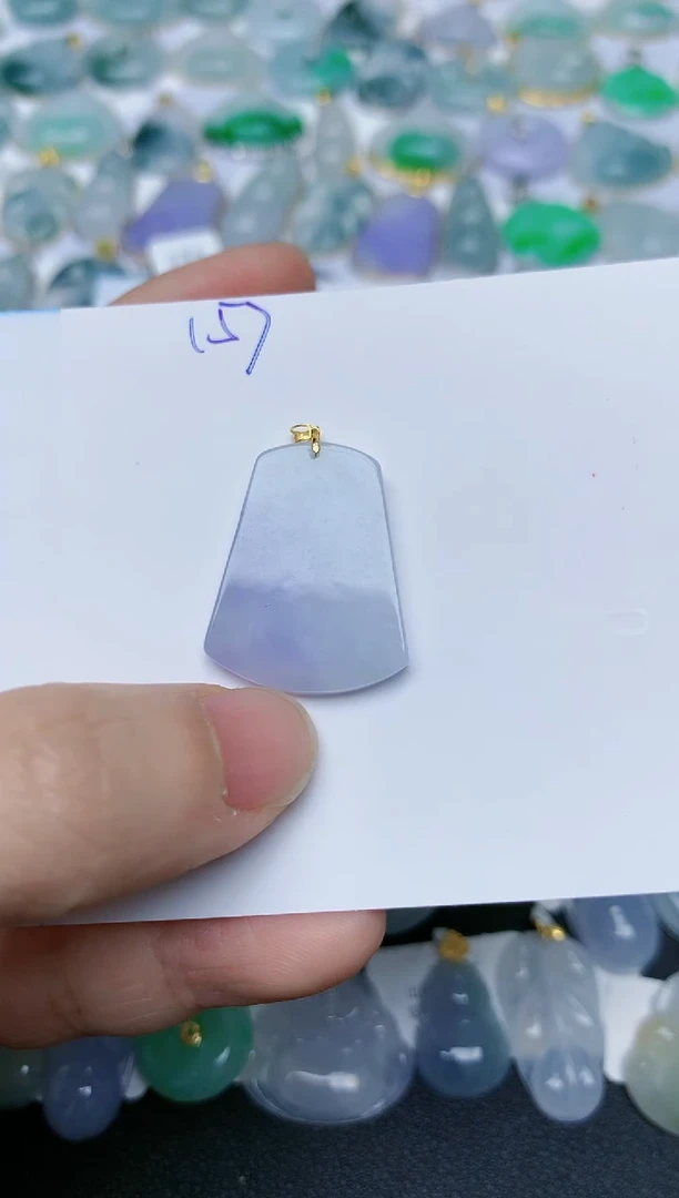 【闪购商品】翡翠颈饰18K金镶嵌天然翡翠A货    
