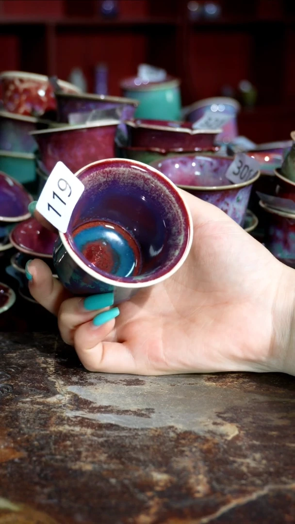 摆件精品窑变钧瓷茶器