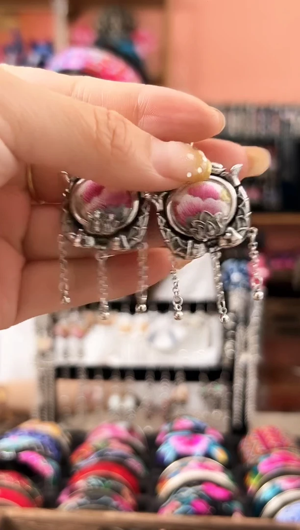 织绣艺枝独绣老绣饰品37