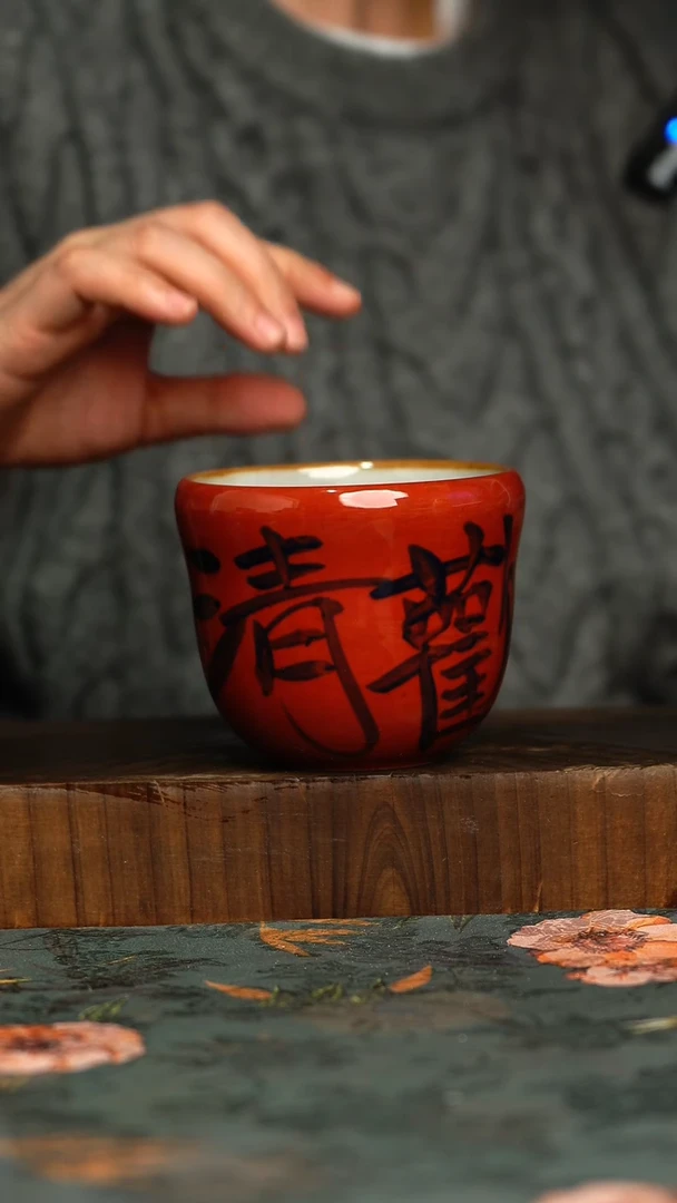 杯釉下彩手工手绘同款陶器