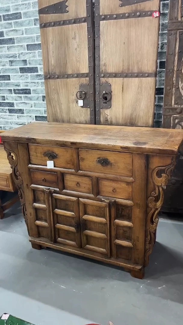 木（非红木类）锦*榆木材质蝴蝶柜老物件