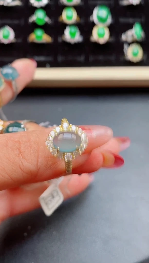 【闪购商品】翡翠戒指银S925镶嵌321321