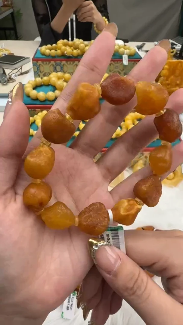裸石琥珀未镶嵌海漂手串XD002