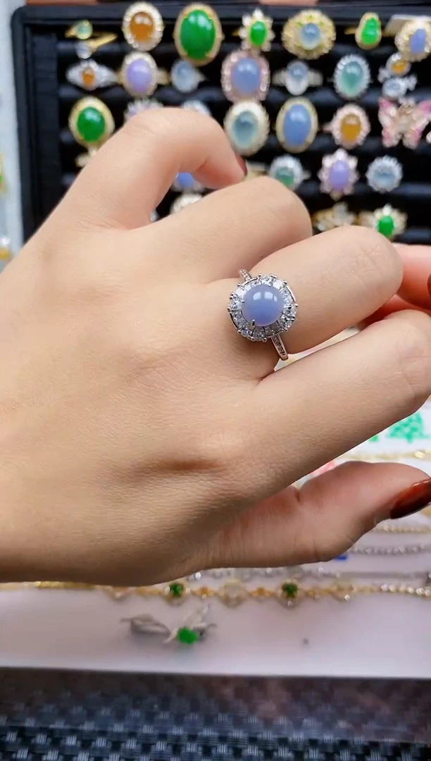 银S925镶嵌戒指翡翠472