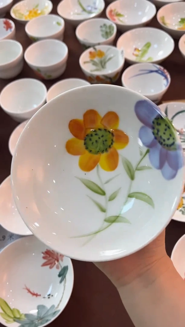 陶瓷景德镇高温釉中彩陶瓷餐具-甜心碗