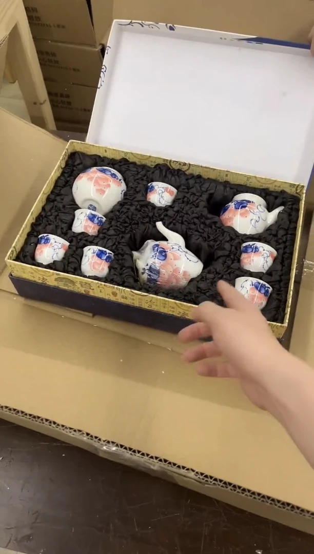 瓷片小强茶具套装