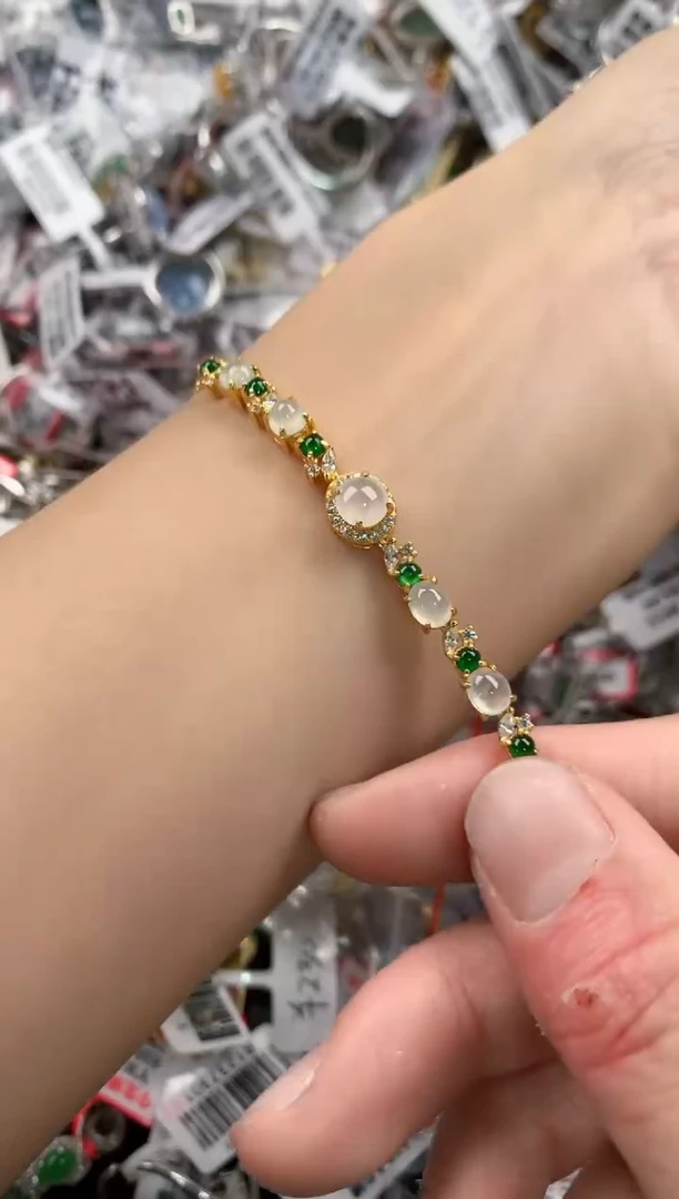 银S925镶嵌戒指翡翠333  9