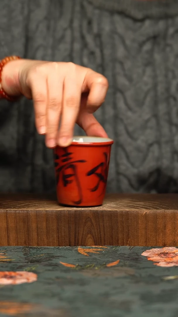 杯釉下彩手工手绘同款陶器