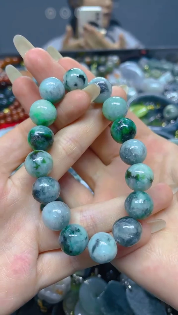 颈饰未镶嵌翡翠12MM/ Q /翡翠A货，一件也是批发价
