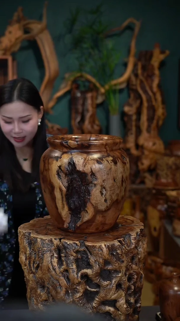 枣木雷击枣木聚财缸