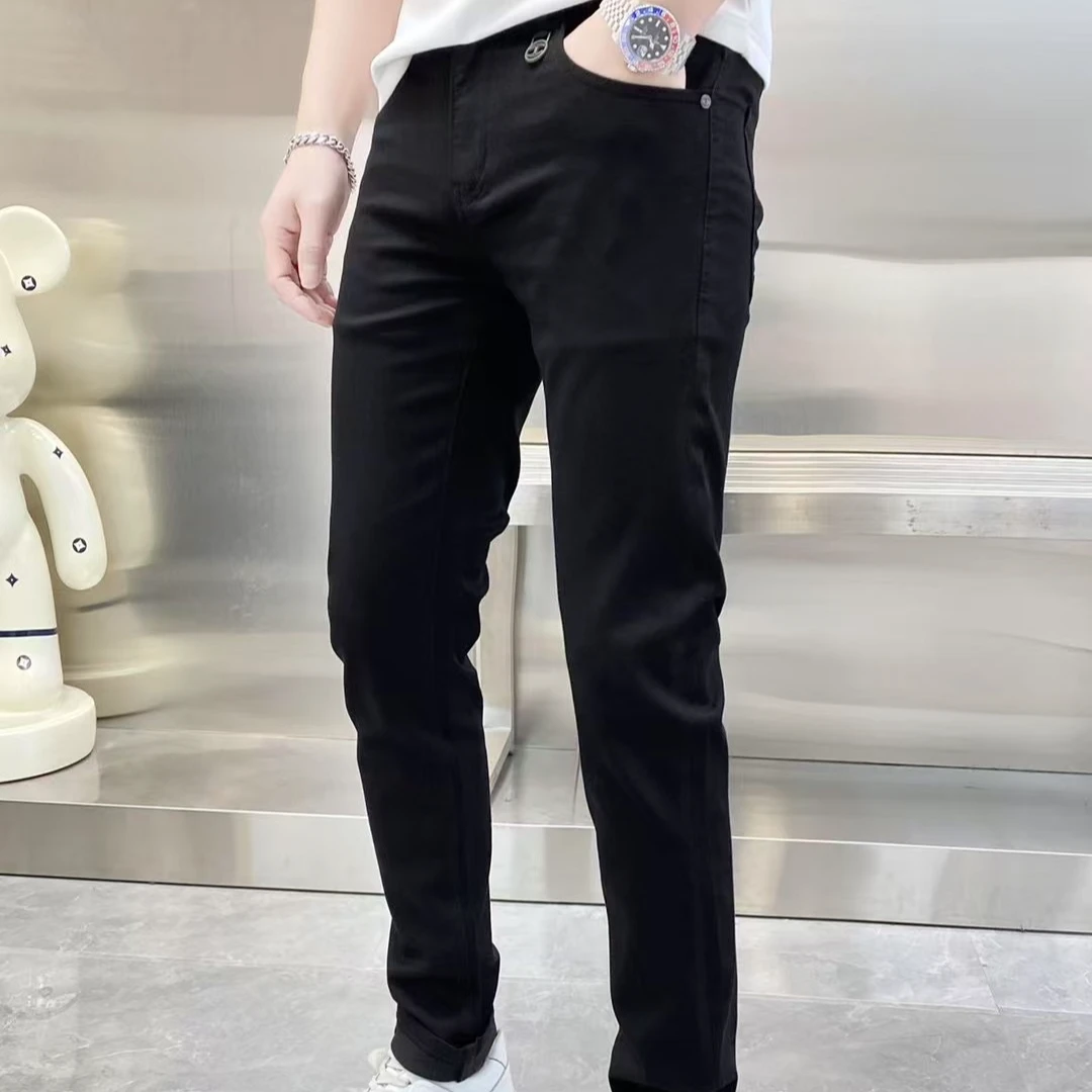 长裤小脚裤拉链薄款束脚裤牛仔裤休闲裤弹力春季男装