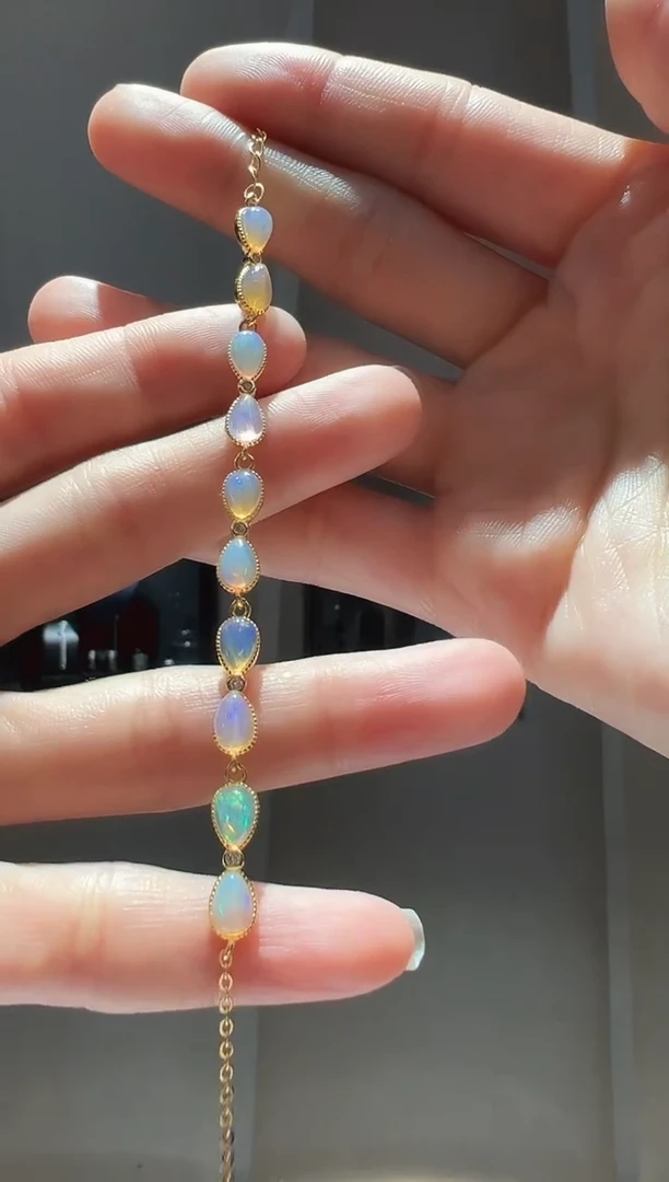 【闪购商品】欧泊手链银S925镶嵌48】