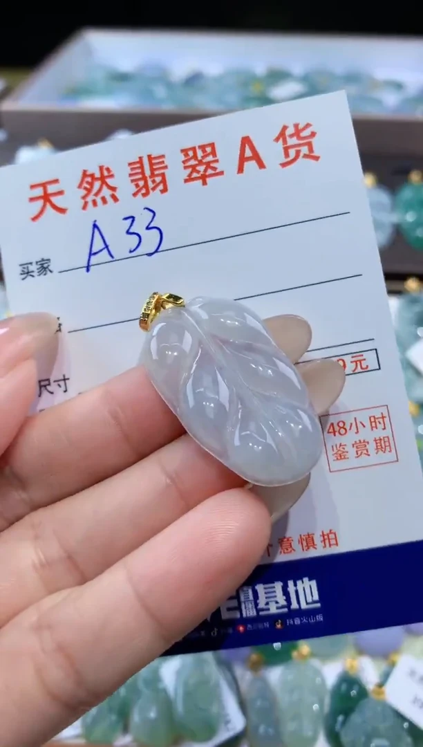 颈饰未镶嵌翡翠天然翡翠A货挂件