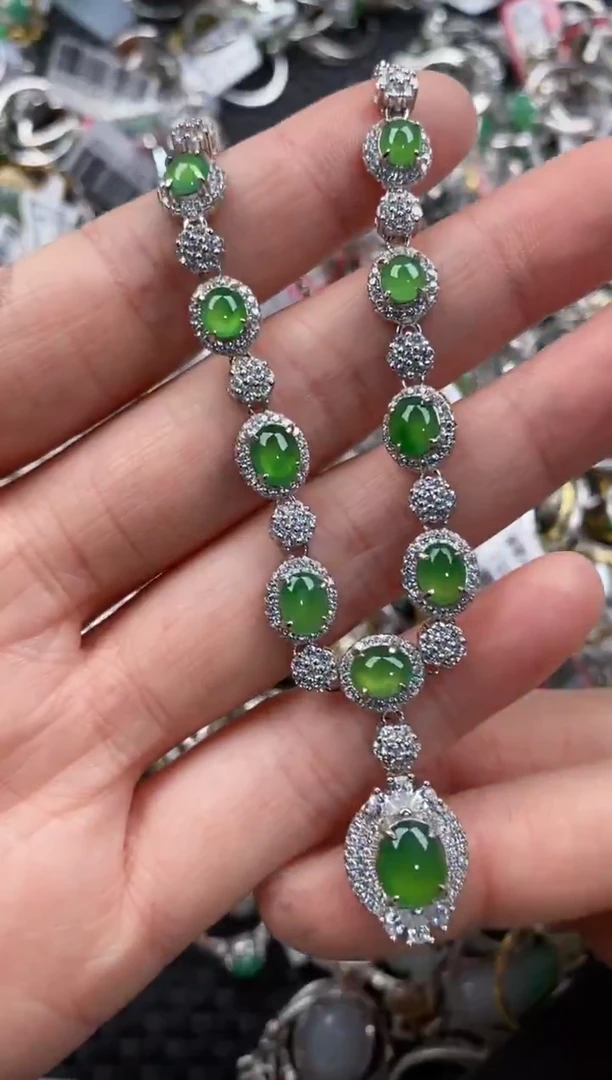 银S925镶嵌戒指翡翠444                6