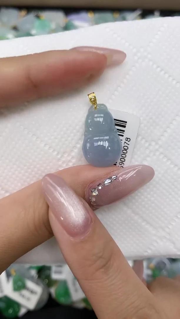 颈饰18K金镶嵌翡翠a货百元一下同包裹多件发出的只收取一单运费