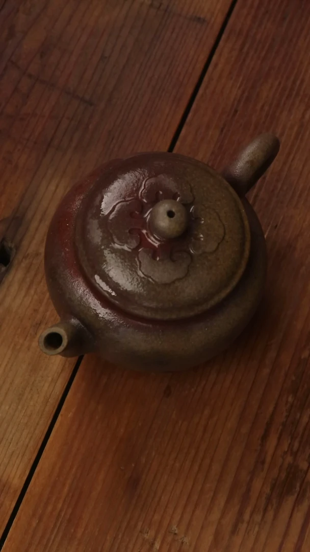 紫砂茶碗534大彬如意柴烧壶180cc