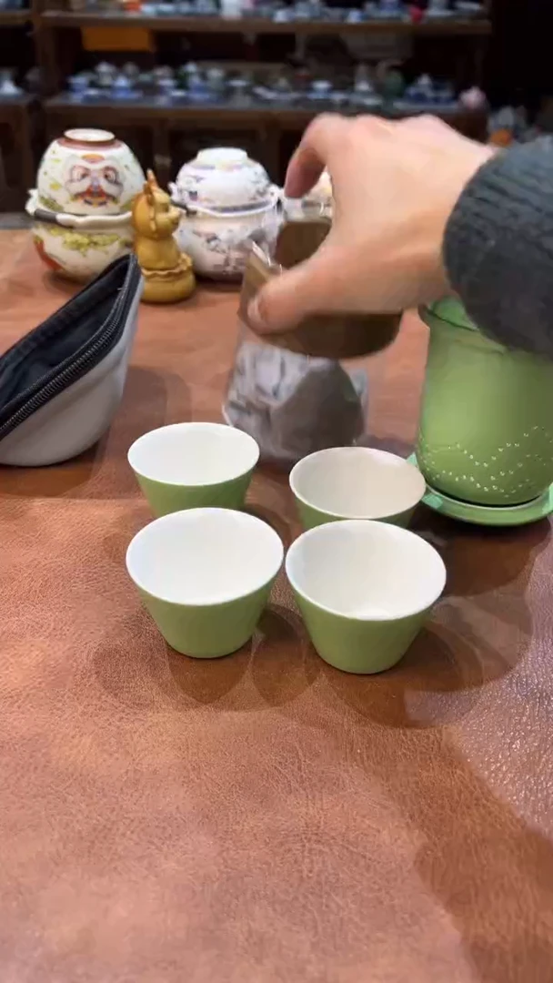 真的很便宜会开片的旅行茶具