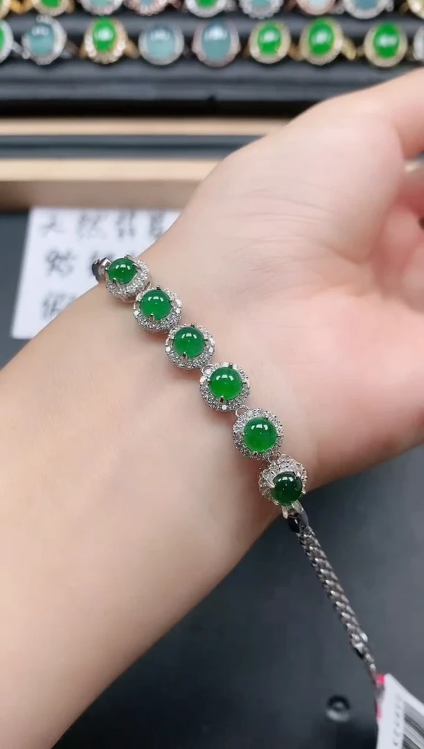 翡翠戒指银S925镶嵌11111