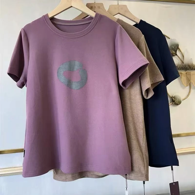 菲玛掂241389正品2025春季新款休闲宽松显瘦女短袖套头衫T恤上衣