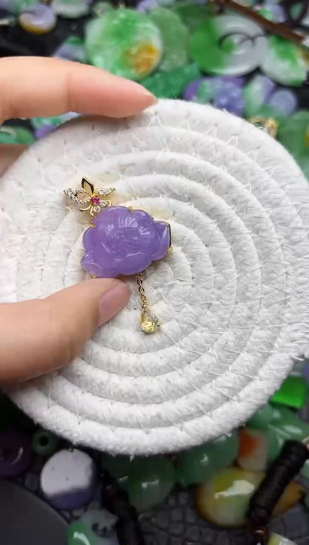 颈饰未镶嵌翡翠缅甸翡翠吊坠