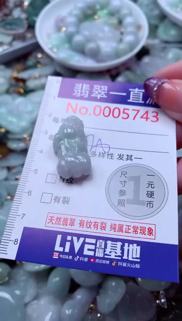 翡翠未镶嵌吊坠(不含链)5743