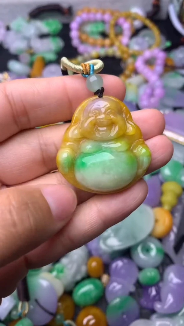 颈饰未镶嵌翡翠缅甸翡翠吊坠