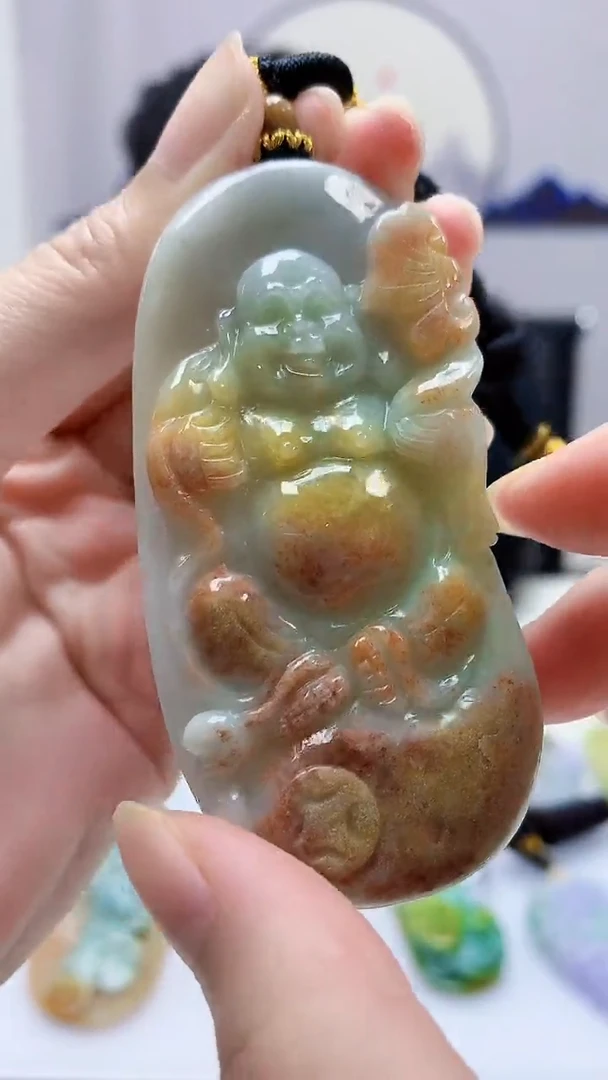 定制翡翠未镶嵌5060zm-毛货挂件7