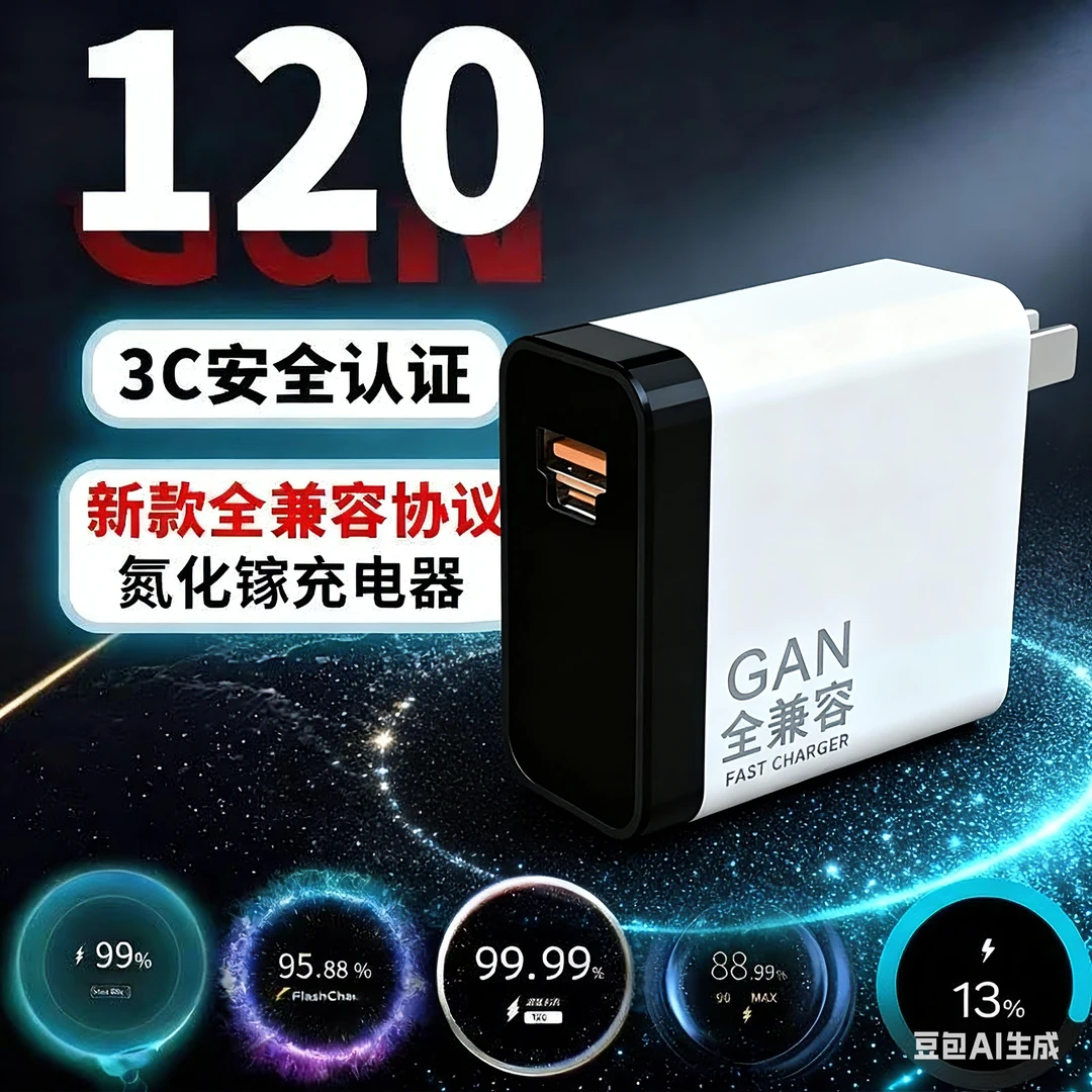 全兼容氮化镓充电器适用于苹果VIVO小米华为OPPO安卓平板笔记本等