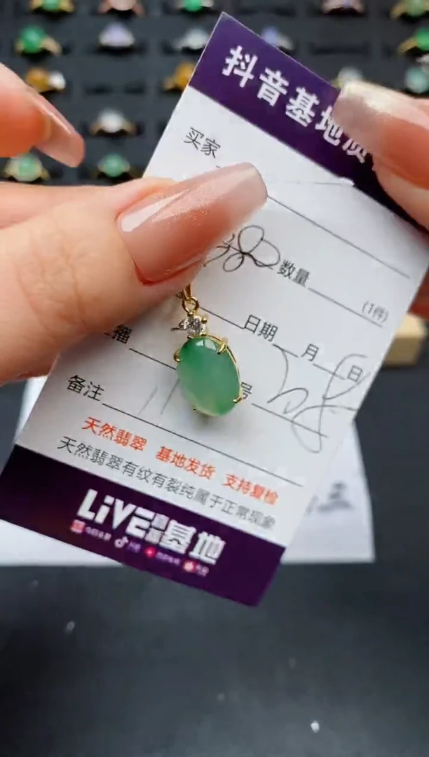 翡翠银S925镶嵌颈饰............