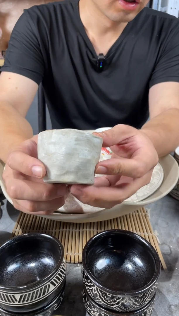 30号纯手工手捏杯磁州窑