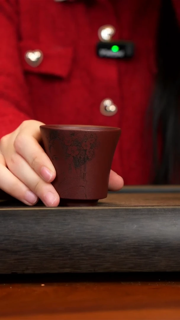 【闪购商品】紫砂茶壶宜兴原矿紫砂美人刻绘杯