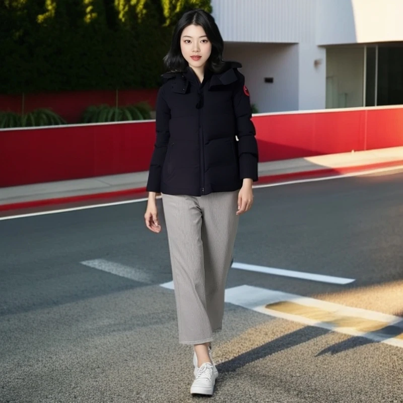 95新 加拿大鹅 /CANADA GOOSE /羽绒服/连帽派克服/M码/0001066