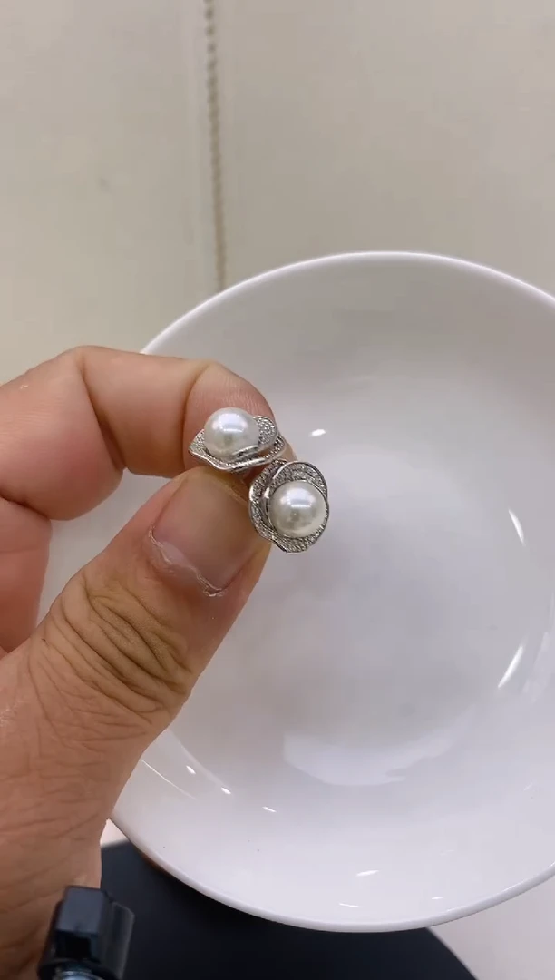未镶嵌海水珍珠耳钉45 耳钉
