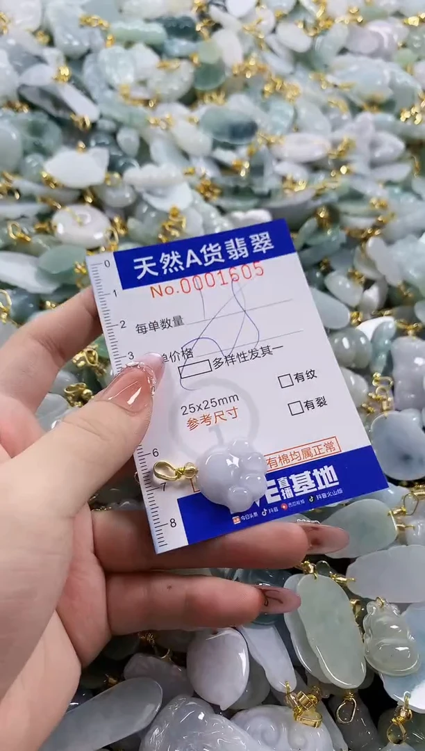 颈饰未镶嵌翡翠天然A货翡翠3