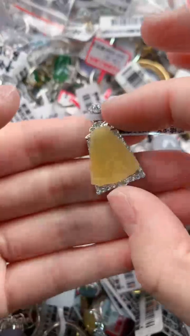 银S925镶嵌戒指翡翠444---1