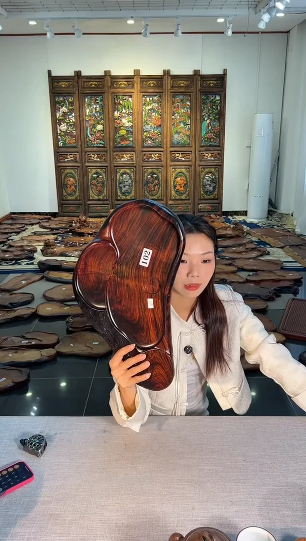 【闪购商品】交趾黄檀（大红酸枝）茶盘102