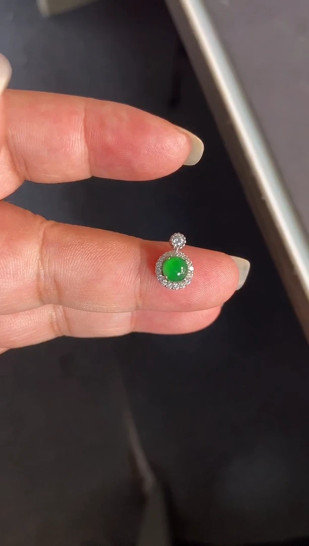 吊坠(不含链)银S925镶嵌翡翠1