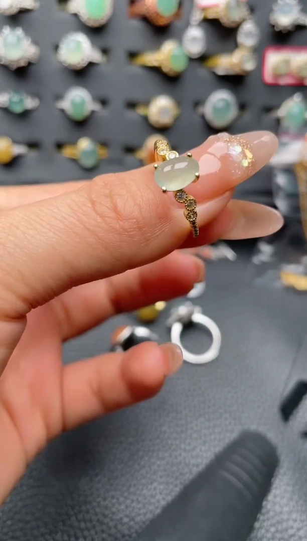 【闪购商品】翡翠戒指银S925镶嵌1111111111 6