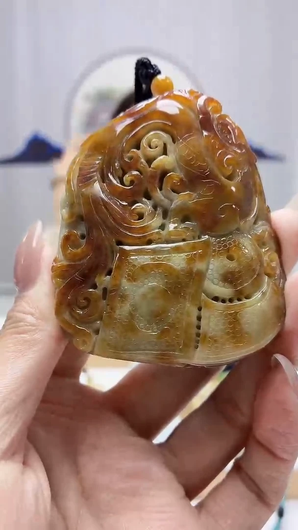 未镶嵌定制翡翠4829MM-毛货挂件50