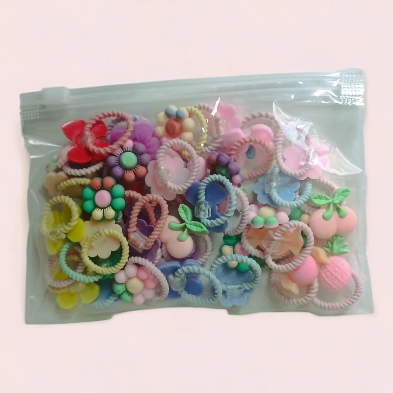 拇指圈卡通风公主风甜美风头绳卡通弹力皮筋头绳儿童手工女童时尚