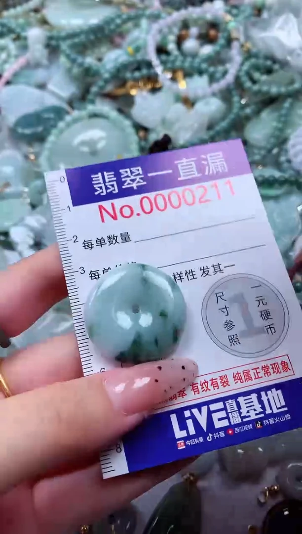 翡翠未镶嵌吊坠(不含链)211
