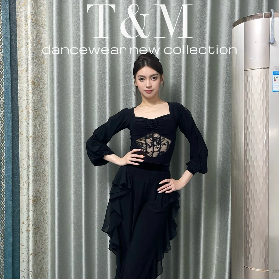 T&M Dancewear ｜天使玫瑰｜优雅气质摩登舞上衣