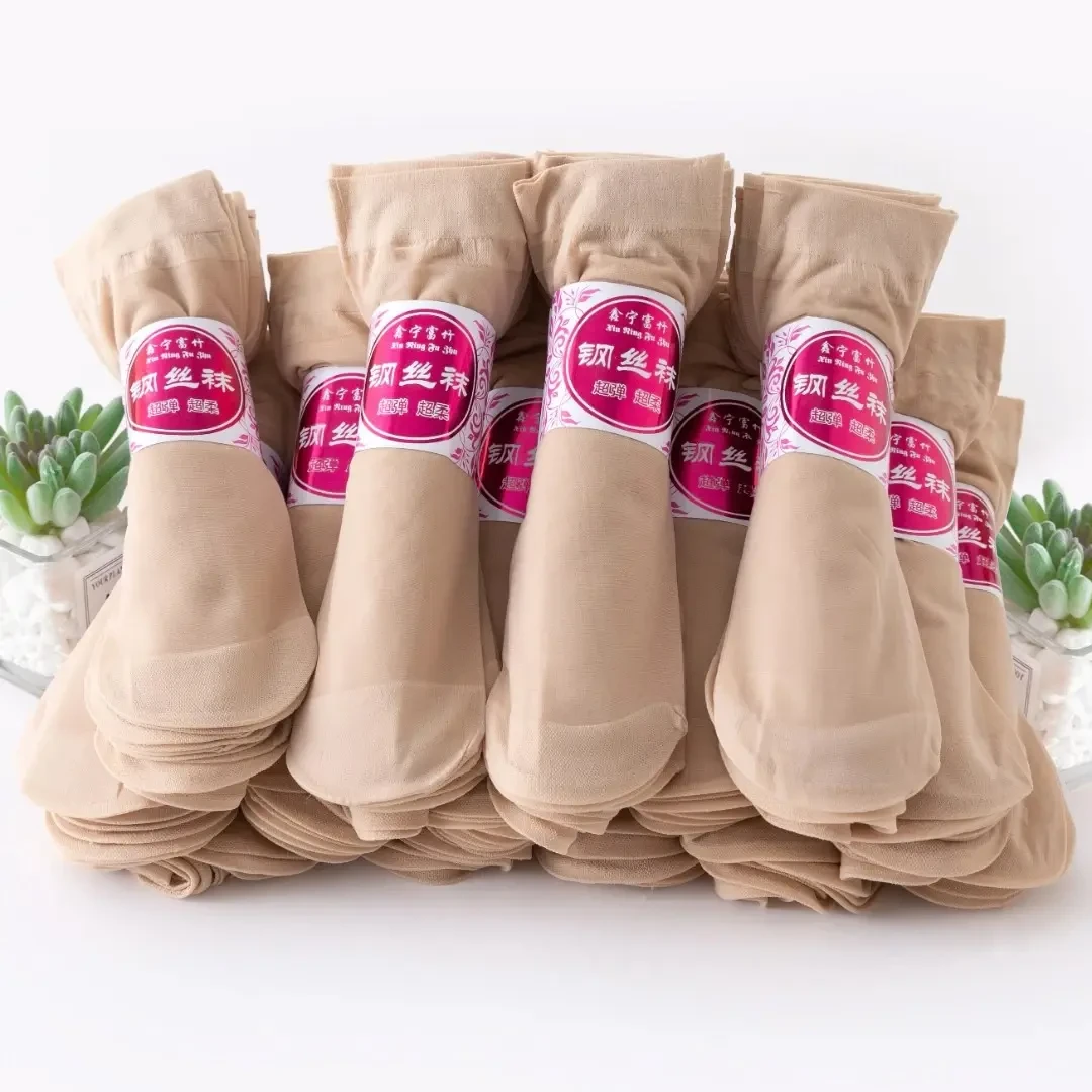 【商家补贴】夏季薄款防勾丝肉肤色短袜耐磨短袜面膜钢丝黑肉色袜女